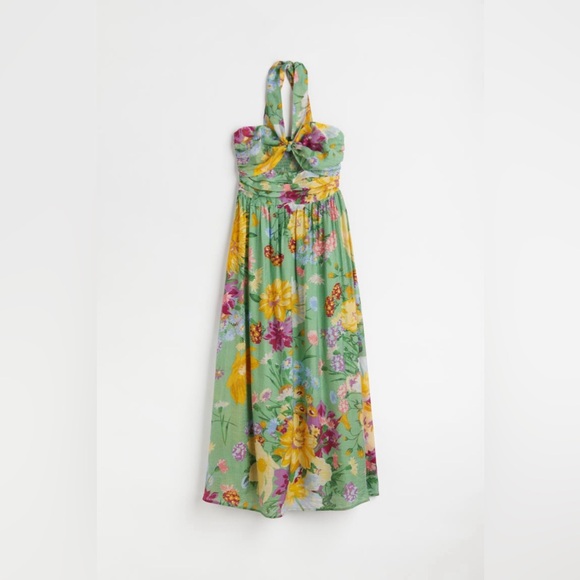 H&M Floral Halter neck Maxi Dress NWOT - Picture 1 of 5